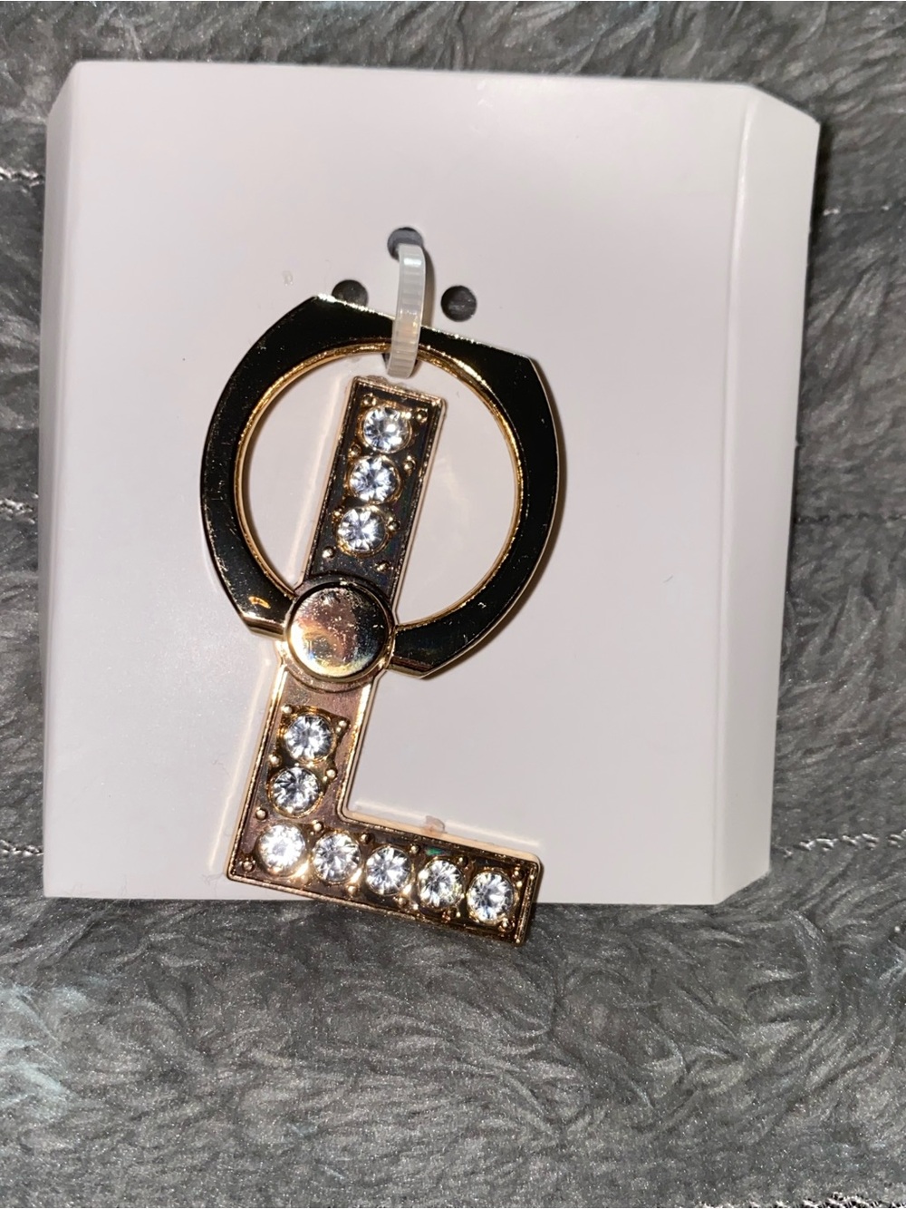 1-Popsocket Golden Rhinestones Letter (L)